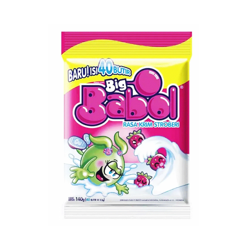 BIG BABOL RASA STROBERI KRIM 132GM