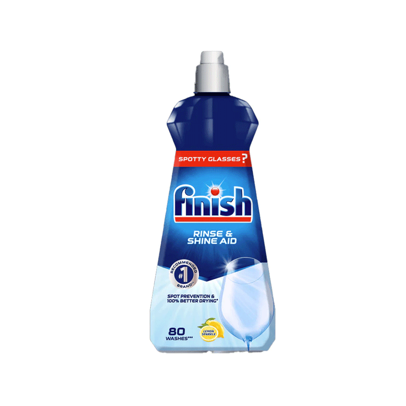 FINISH RINSE&SHINE AID GLASS CLEANER LEMON 400ML