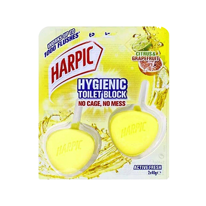 HARPIC TOILET BLOCK HYGEINIC CITRUS & GRAPEFRUIT HANGER 1PCS