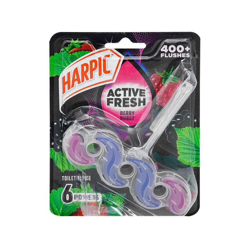 HARPIC TOILET BLOCK 6 POWER BERRY BURST HANGER 1PCS