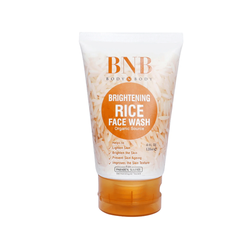 BNB BRIGHTNING RICE FACE WASH 120ML