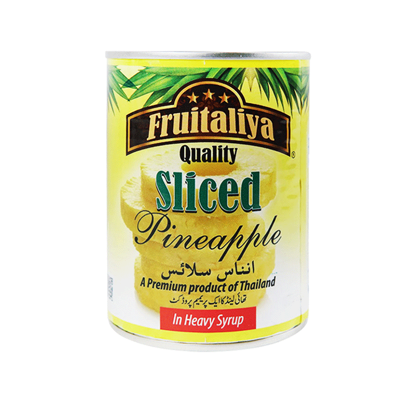 FRUITALIYA PINEAPPLE SLICED SYRUP 565GM
