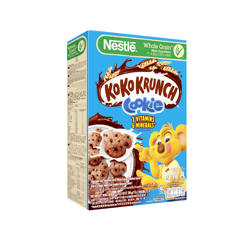 NESTLE KOKO KRUNCH COOKIE CHOCOLATE CHIP CEREAL 330GM