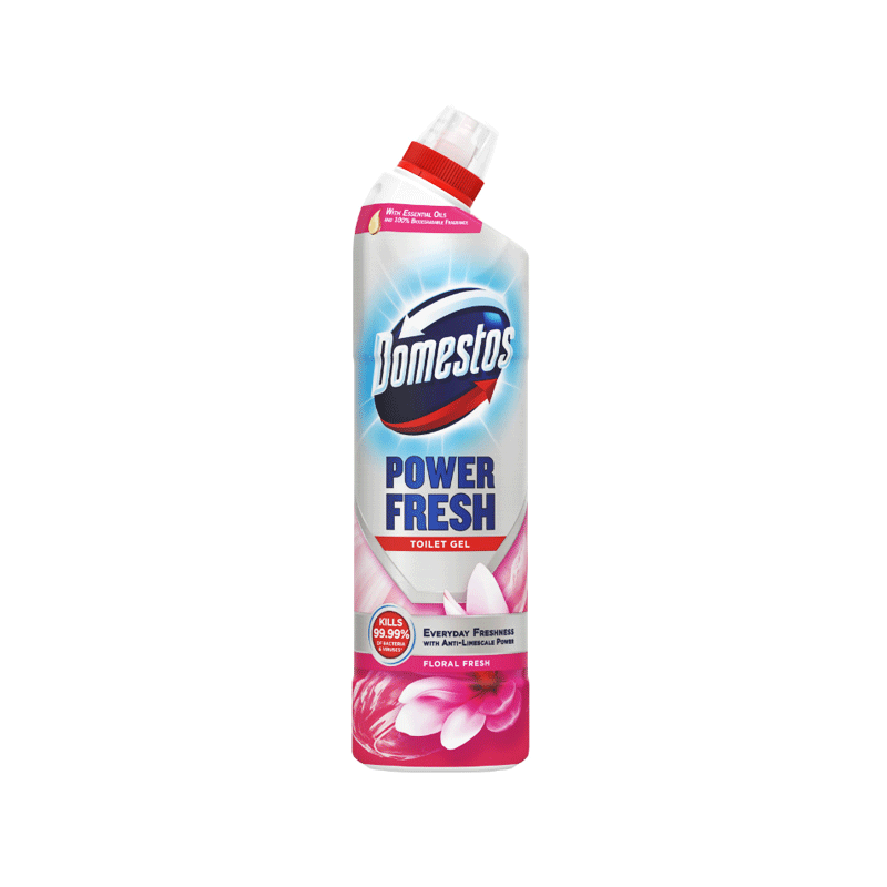 DOMESTOS POWER FRESH TOILET CLEANER GEL FLORAL FRESH 750ML