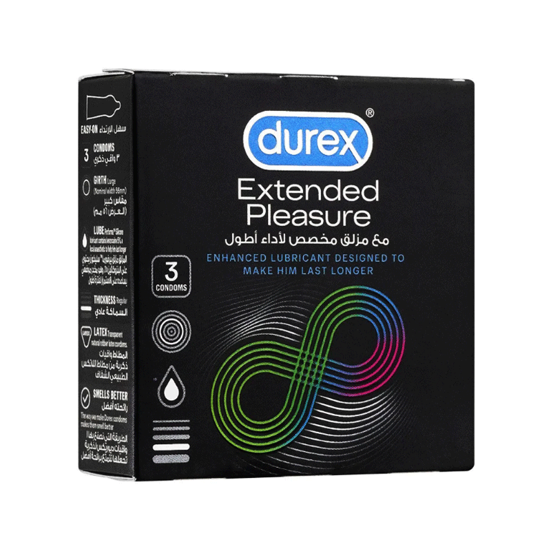 DUREX CONDOM EXTENDED PLEASURE 3S
