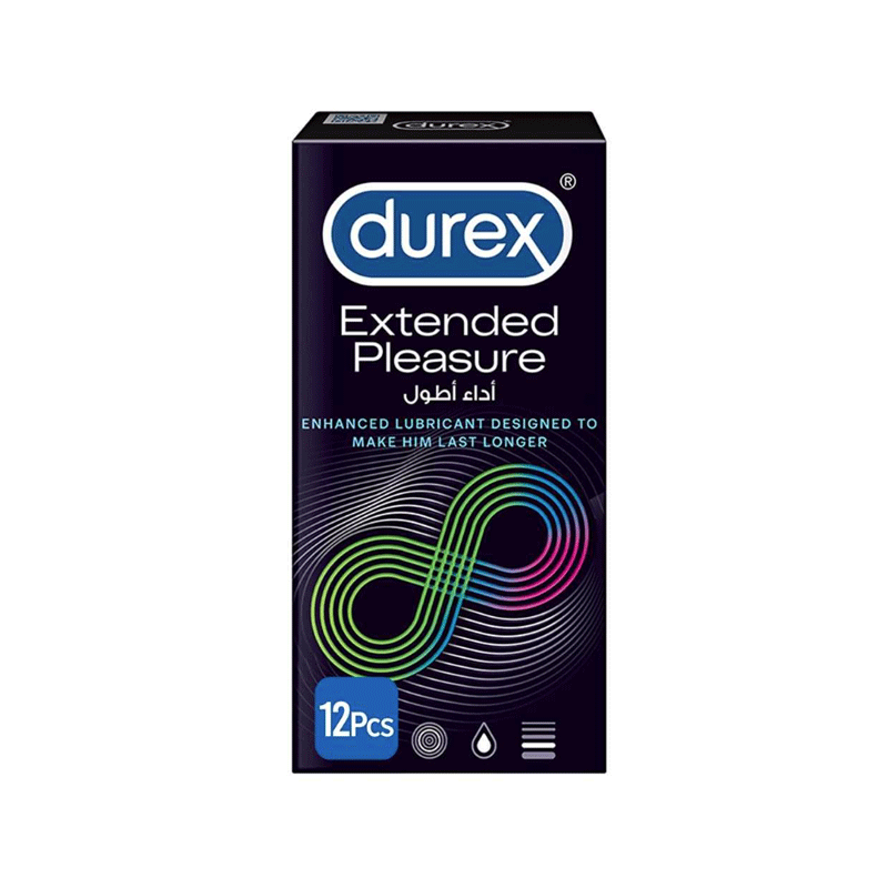 DUREX CONDOM EXTENDED PLEASURE 12S