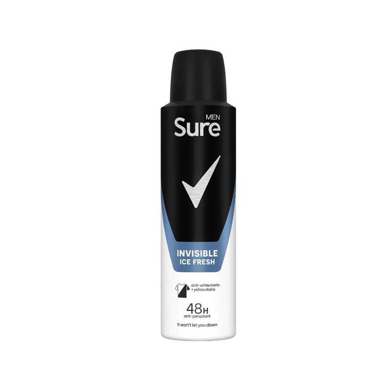 SURE MEN BODY SPRAY INVISIBLE ICE FRESH 150ML