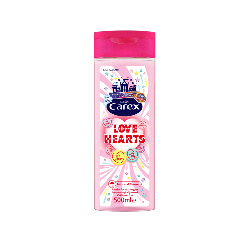 CUSSONS CAREX SHOWER GEL LOVE HEARTI 500ML