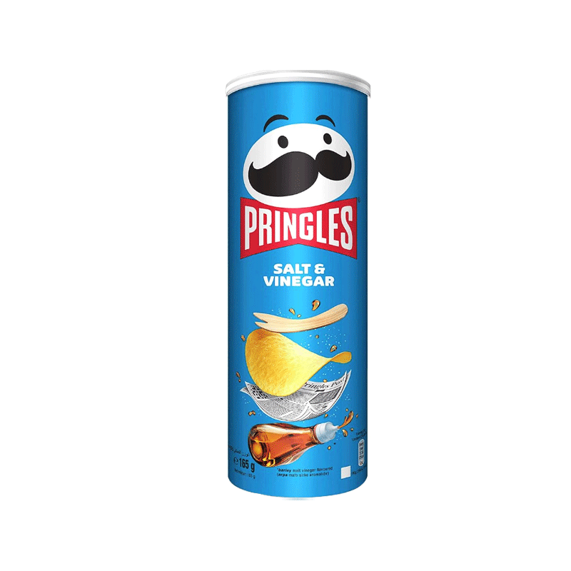 PRINGLES CHIPS SALT & VINEGAR 165GM
