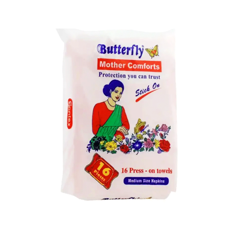BUTTERFLY MOTHER COMFORT STICK ON MEDIUM 16S