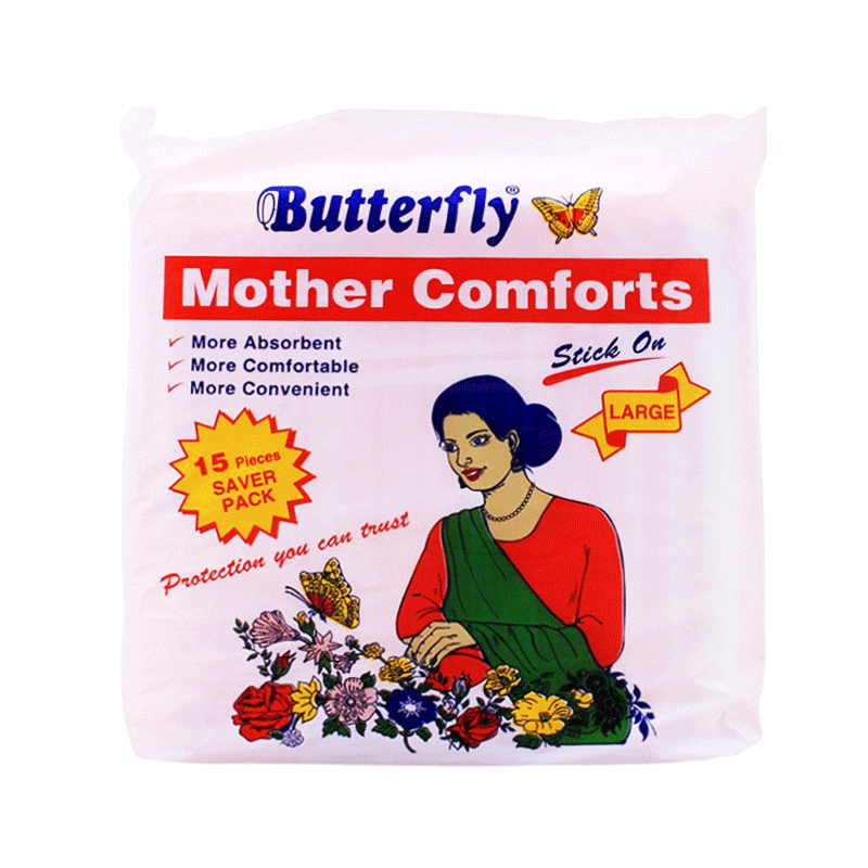 BUTTERFLY MOTHER COMFORT STICK ON LARGE 15S