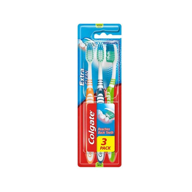 COLGATE TOOTH BRUSH EXTRA CLEAN MEDIUM TRIPLE PACK