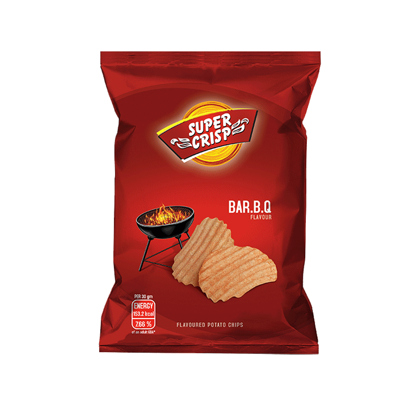 SUPER CRISP BBQ CRINKLE CHIPS 57GM