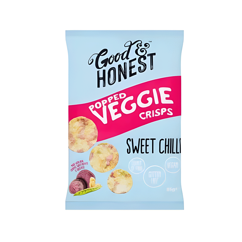 POPPED VEGGIE CRISPS SWEET CHIILI 75GM