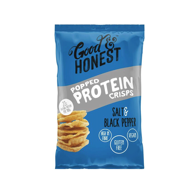 POPPED PROTEIN CRISPS SALT & BLACK PEPPER 75GM