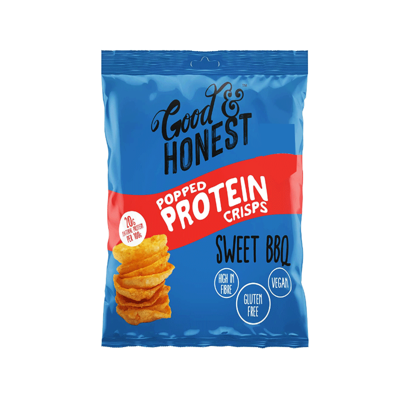 POPPED PROTEIN CRISPS SWEET BBQ 75GM