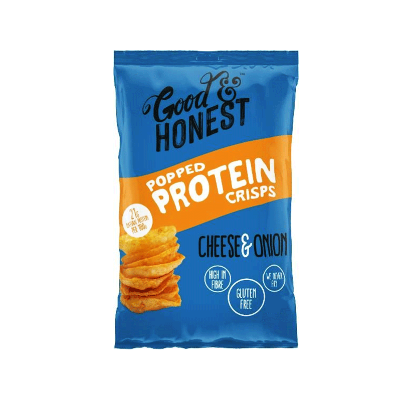 POPPED PROTEIN CRISPS CHEESE & ONION 75GM