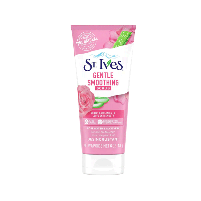 STIVES GENTLE SMOOTHING SCRUB ROSE WATER & ALOEVERA 170GM
