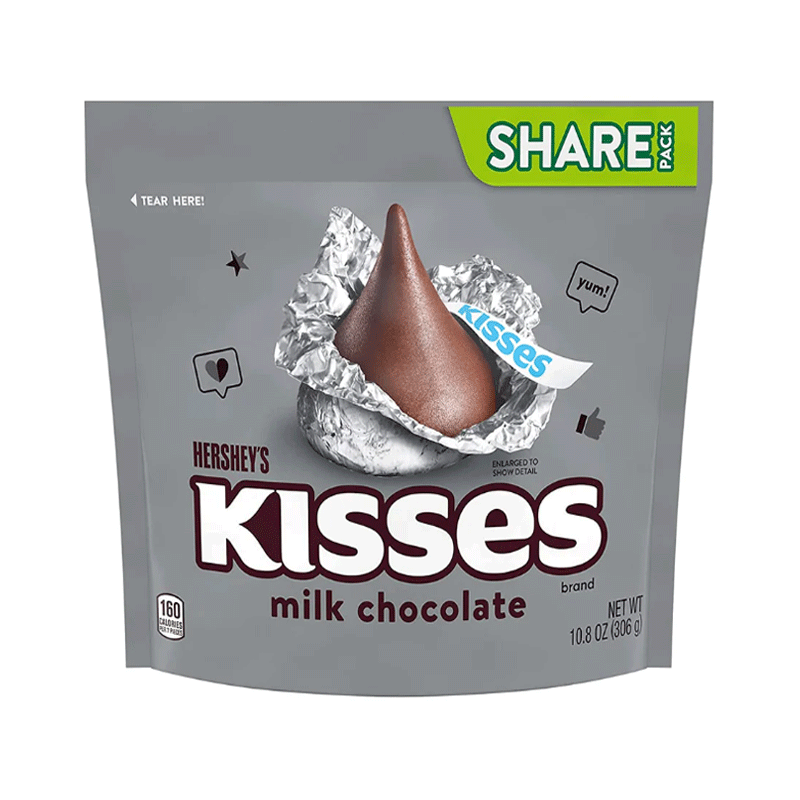 HERSHEYS KISSES MILK CHOCOLATE 306GM