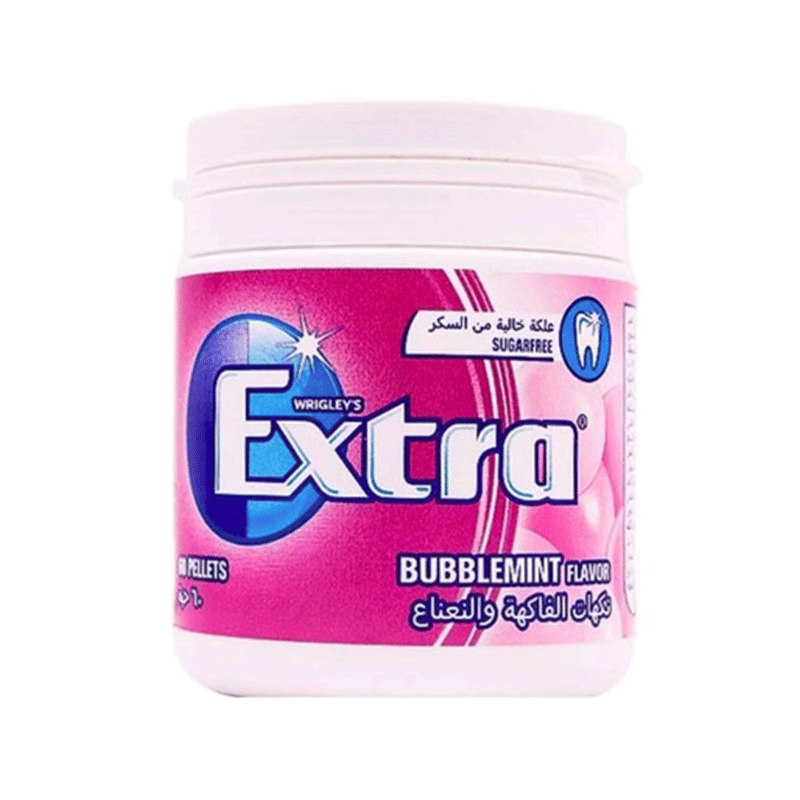WRIGLEY EXTRA GUM BUBBLEMINT JAR 84GM