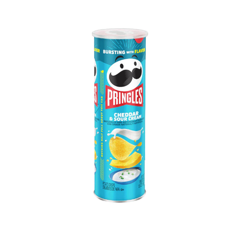PRINGLES POTATO CHIPS CHEDDAR AND SOUR CREAM 158GM