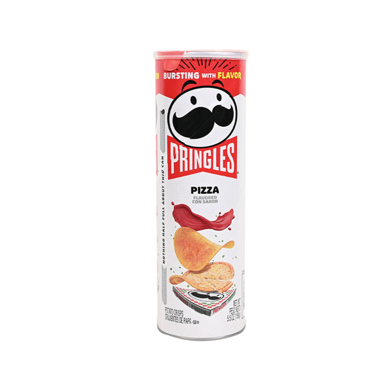 PRINGLES POTATO CHIPS PIZZA CON SABOR 158GM