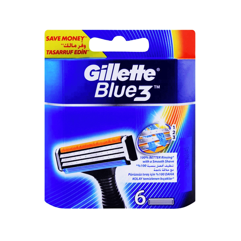 GILLETTE BLUE 3 CARTRIDGES 6'S PACK
