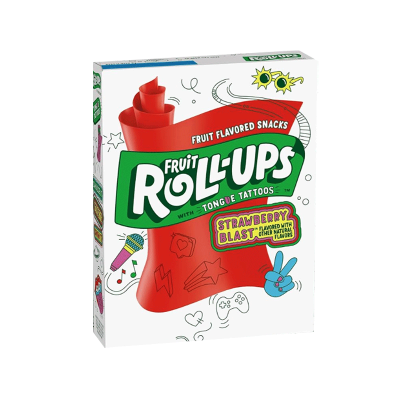 FRUIT ROLL UPS SNACKS STRAWBERRY BLAST 141GM