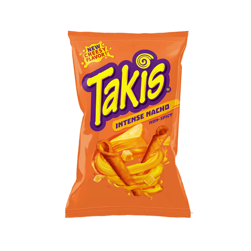 TAKIS INTENSE NACHO NON SPICY CHEESE TORTILLA CHIPS 56.7GM