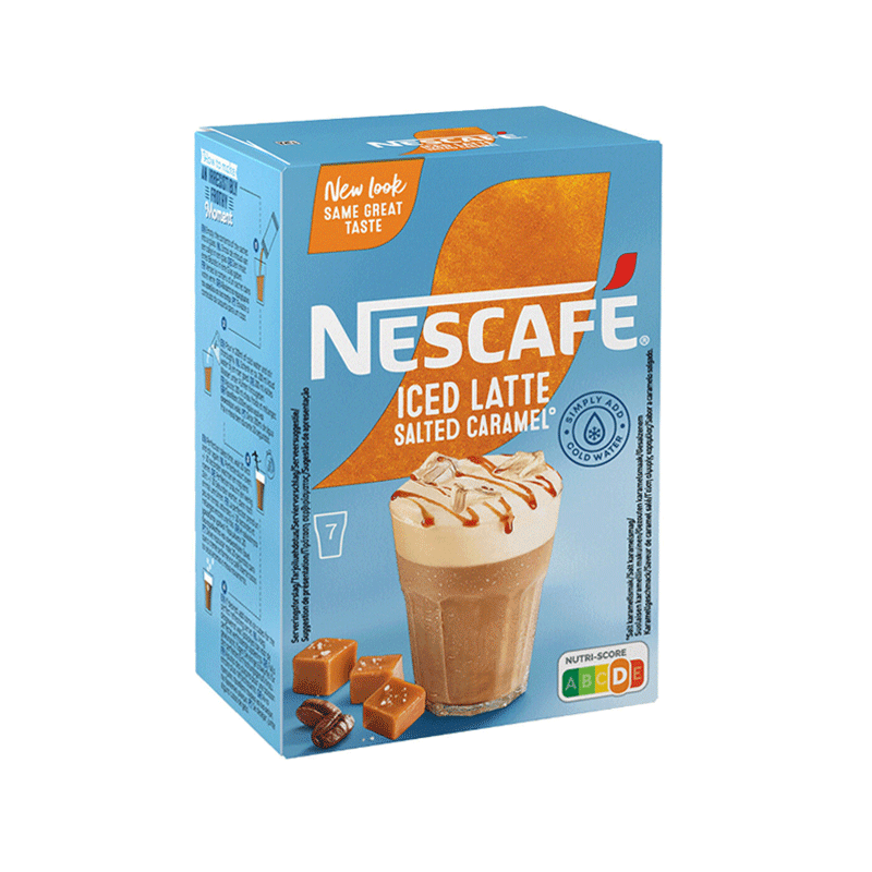 NESCAFE COFFEE ICED LATTE SALTED CARAMEL 7'S BOX