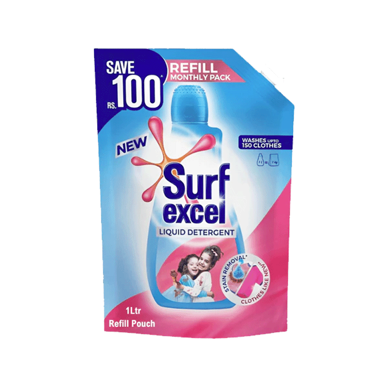 SURF EXCEL LIQUID DETERGENT REFILL POUCH 1LTR