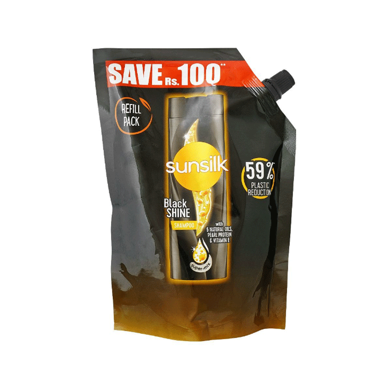 SUNSILK BLACK SHINE SHAMPOO REFILL POUCH 360ML