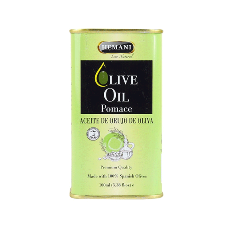 HEMANI OLIVE OIL POMACE 100ML TIN