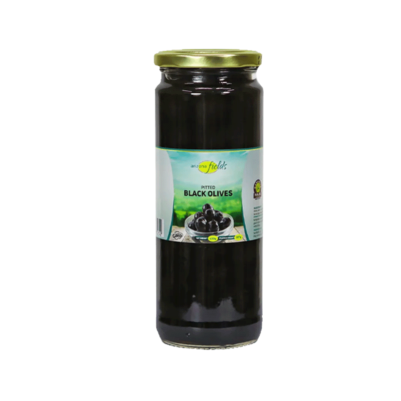 ARIZONA FIELDS BLACK OLIVES PITTED 370GM