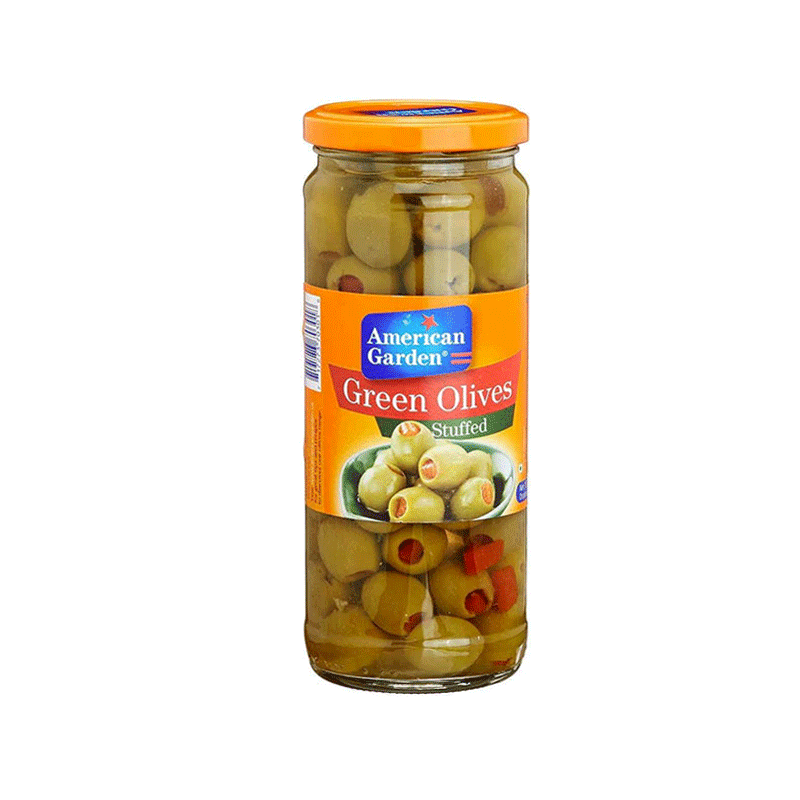 AMERICAN GARDEN OLIVES GREEN STUFFED 450GM