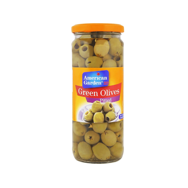 AMERICAN GARDEN OLIVES GREEN PITTED 450GM
