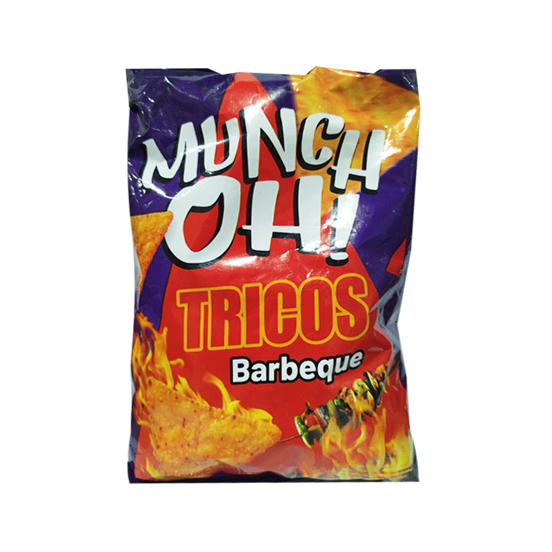 MUNCH OH TRICOS BARBEQUE SNACK 64GM