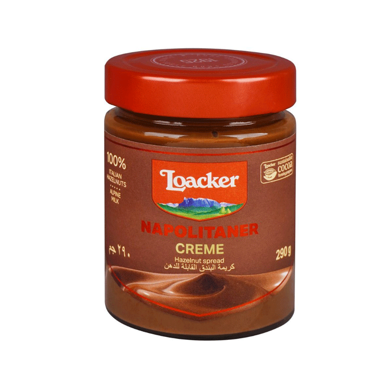 LOACKER NAPOLITANER CREME HAZELNUT SPREAD 290GM