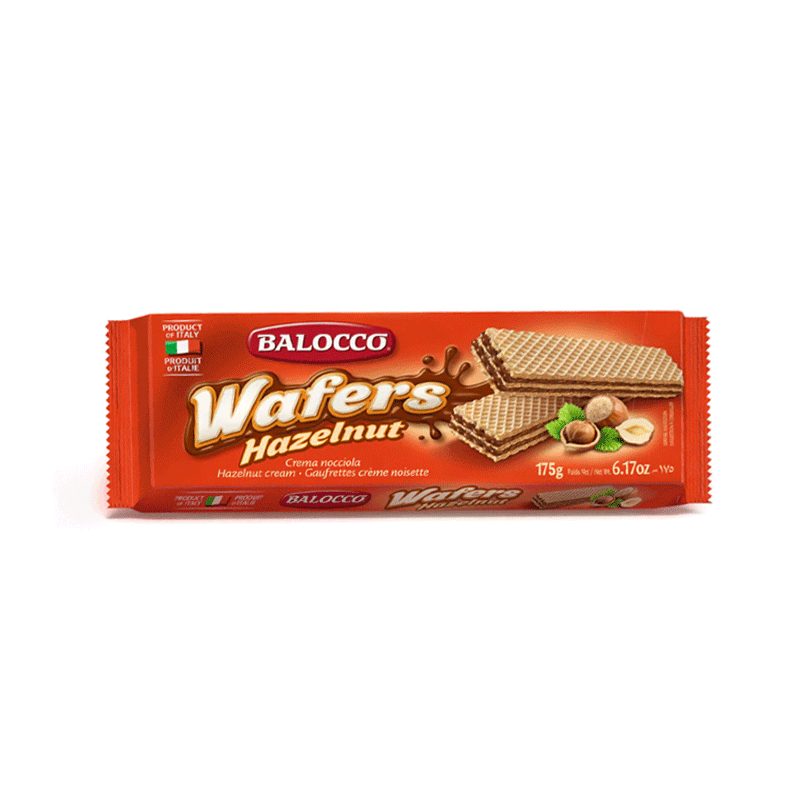 BALOCCO SNACK WAFERS HAZELNUT  175GM