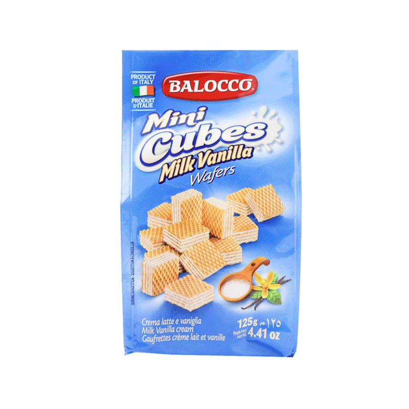 BALOCCO MILK VANILLA WAFERS 125GM