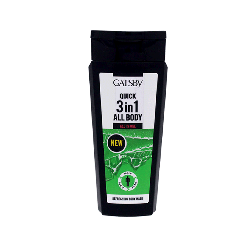 GATSBY QUICK 3IN1 ALL BODY WASH 250ML