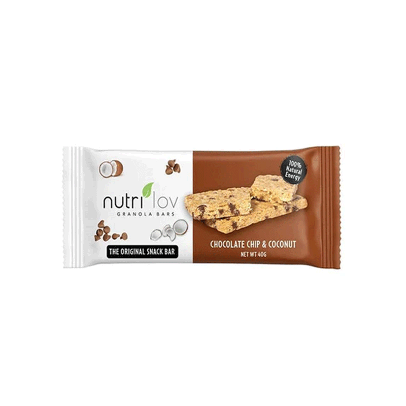 NUTRILOV GRANOLA CHOCOLATE CHIP & COCONUT 45GM