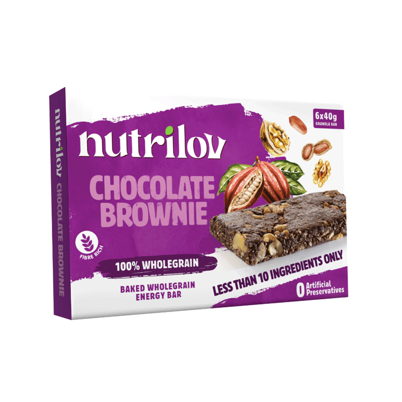 NUTRILOV GRANOLA CHOCOLATE BROWNIE 6 BAR 270GM