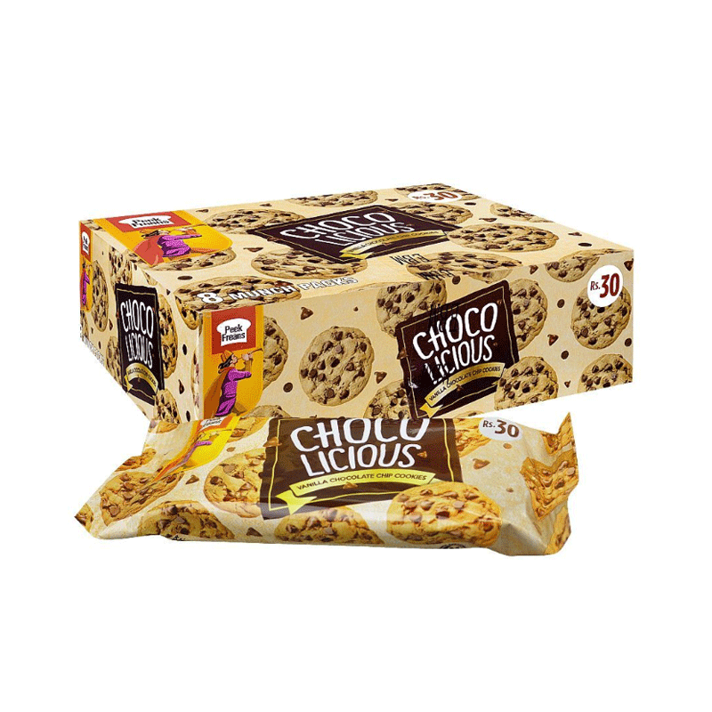 PEEK FREANS CHOCOLICIOUS VANILLA CHOCOLATE CHIPS BISCUITS MUNCH PACK 8'S