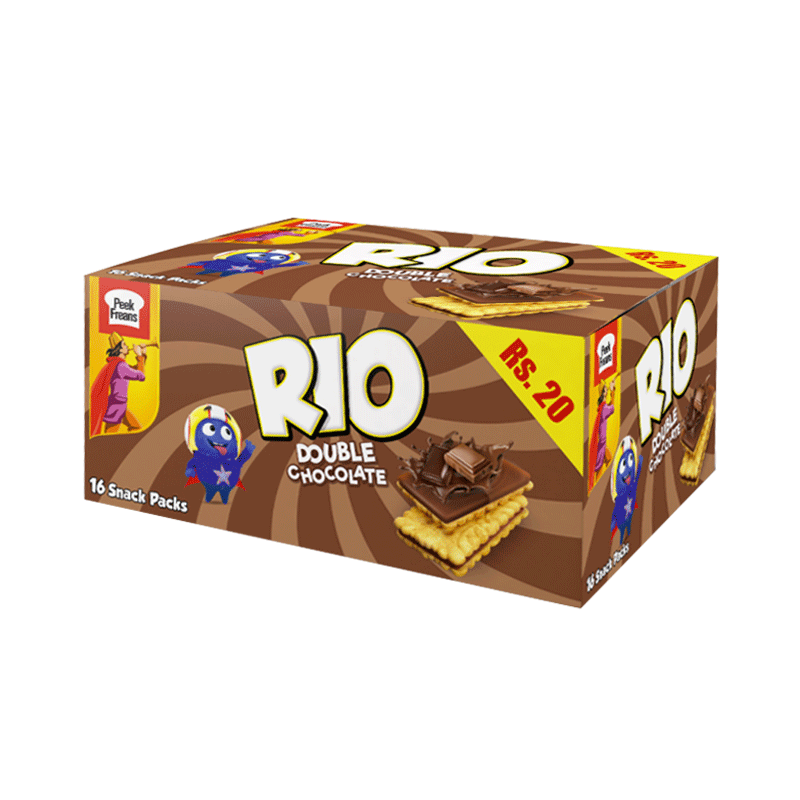 PEEK FREANS BISCUIT RIO DOUBLE CHOCOLATE SNACK PACK 16'S
