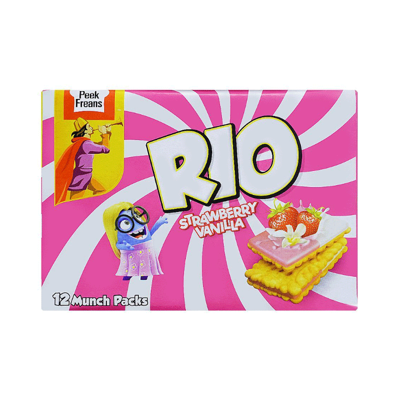 PEEK FREANS BISCUIT RIO STRAW & VANILLA MUNCH PACK 12S