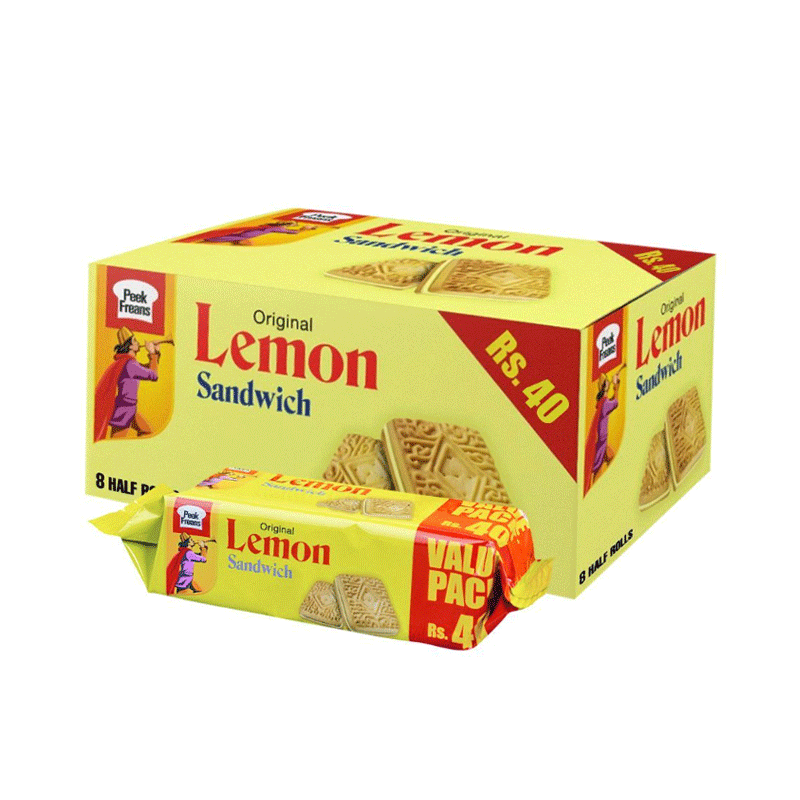 PEEK FREANS LEMON SANDWICH HALF ROLL 8'S