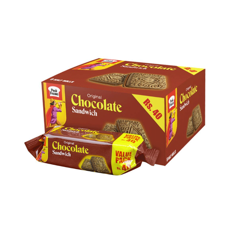 PEEK FREANS CHOCOLATE SANDWICH HALF ROLL 8'S