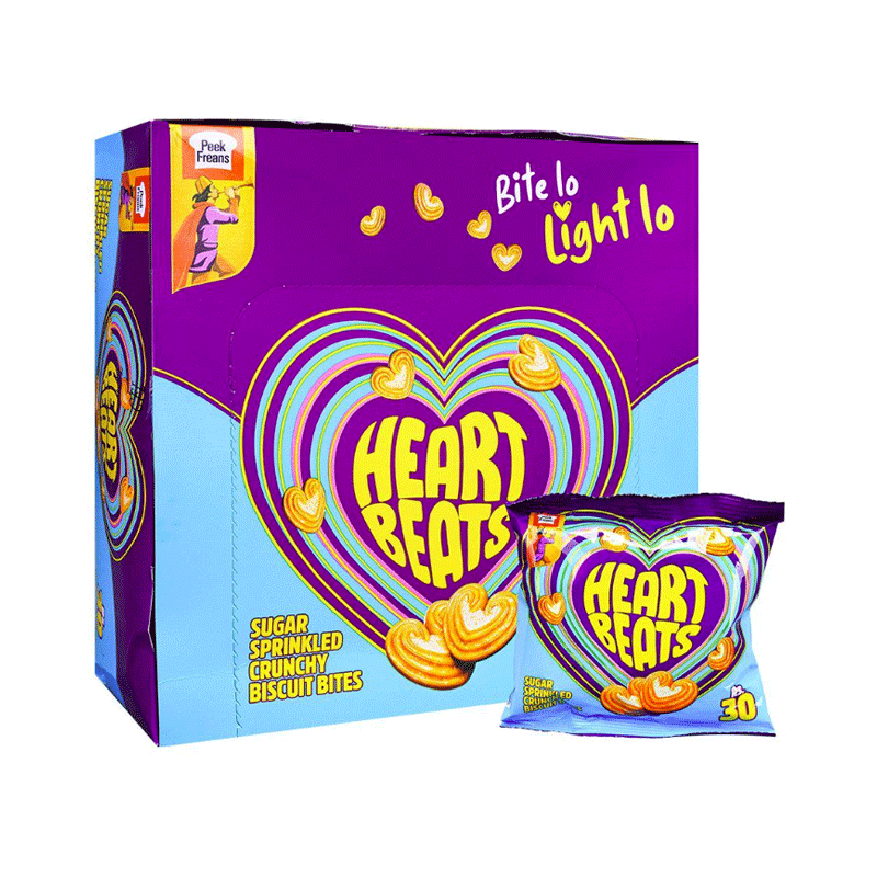 PEEK FREANS HEART BEATS BISCUIT BITES MUNCH PACK 12S