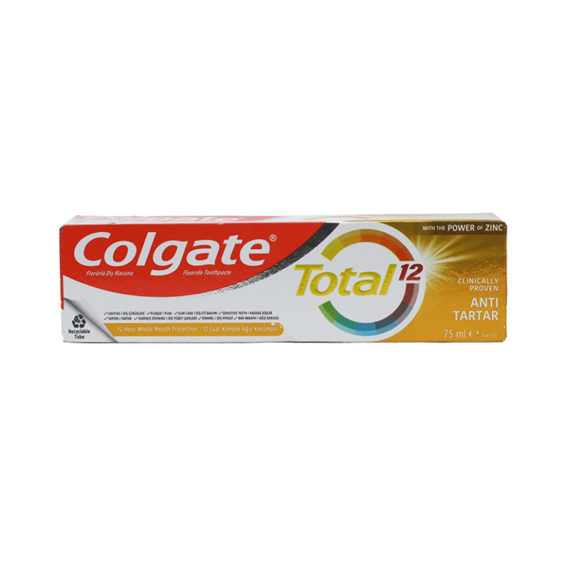 COLGATE TOOTH PASTE TOTAL 12 ANTI TARTAR 75ML IMP